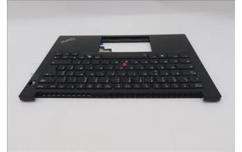Lenovo 5M11N94177 C-Cover with keyboard, French, Black, Backlight, US