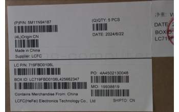 Lenovo 5M11N94187 C-Cover with keyboard, Greek, Black, Backlight, US