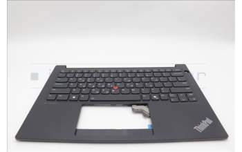Lenovo 5M11N94187 C-Cover with keyboard, Greek, Black, Backlight, US