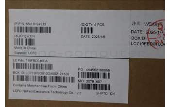 Lenovo 5M11N94213 C-Cover with keyboard, Czech Slovakian, Black, Backlight, UK