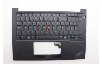 Lenovo 5M11N94231 C-Cover with keyboard, Switzerland, Black, Backlight, UK