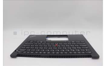 Lenovo 5M11N94287 C-Cover with keyboard, Ukraine, Black, Backlight, US