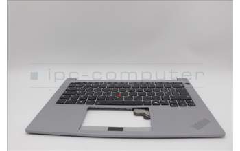 Lenovo 5M11N96175 C-Cover with keyboard, French, Arctic Grey, Backlight, US