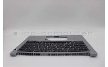 Lenovo 5M11N96239 C-Cover with keyboard, US English Euro, Arctic Grey, Backlight, US