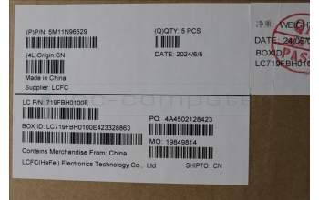 Lenovo 5M11N96529 MECH_ASM FRU KBD CCV BEL (LTN) UK BK