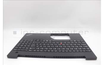 Lenovo 5M11N96547 C-Cover with keyboard, Hungarian, Black, UK