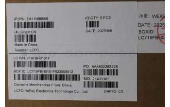 Lenovo 5M11N96558 C-Cover with keyboard, Portuguese, Black, UK