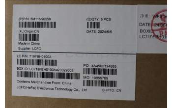 Lenovo 5M11N96559 C-Cover with keyboard, Portuguese, Black, UK