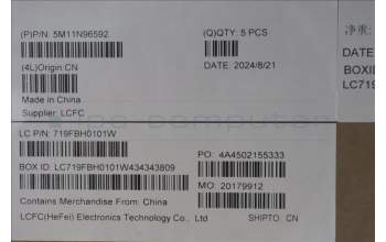 Lenovo 5M11N96592 MECH_ASM FRU KBD CCV BUL (LTN) UK BK