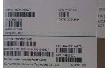 Lenovo 5M11N96627 C-Cover with keyboard, Arabic, Black, Backlight, US