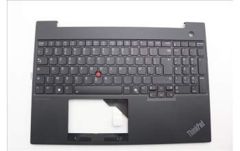 Lenovo 5M11N99128 C-Cover with keyboard, French, Black, Backlight, US