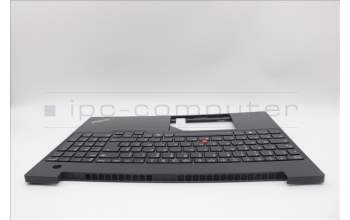 Lenovo 5M11N99128 C-Cover with keyboard, French, Black, Backlight, US