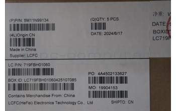 Lenovo 5M11N99134 C-Cover with keyboard, German, Black, Backlight, UK