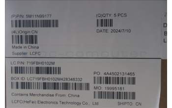 Lenovo 5M11N99177 C-Cover with keyboard, Russian, Black, Backlight, US