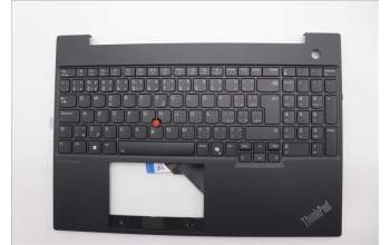Lenovo 5M11N99183 C-Cover with keyboard, Czech Slovakian, Black, Backlight, UK