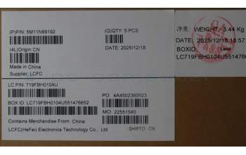 Lenovo 5M11N99192 C-Cover with keyboard, Swedish/Finnish, Black, Backlight, UK