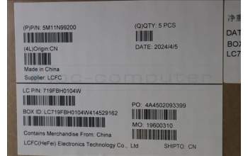 Lenovo 5M11N99200 MECH_ASM FRU KB CCV NORDIC BL(LTN) UK BK