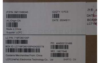 Lenovo 5M11N99345 C-Cover with keyboard, Czech Slovakian, Black, Backlight, UK