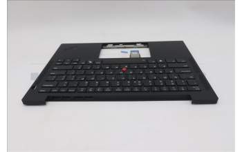 Lenovo 5M11N99380 C-Cover with keyboard, US English Euro, Black, Backlight, US
