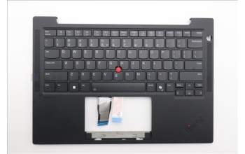 Lenovo 5M11N99382 C-Cover with keyboard, US English Euro, Black, Backlight, US