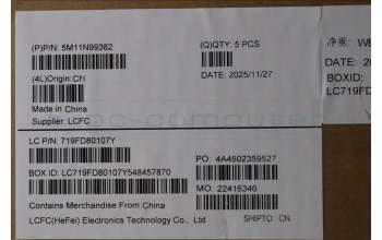 Lenovo 5M11N99382 C-Cover with keyboard, US English Euro, Black, Backlight, US