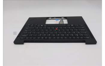 Lenovo 5M11N99382 C-Cover with keyboard, US English Euro, Black, Backlight, US
