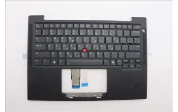 Lenovo 5M11N99407 C-Cover with keyboard, Greek, Black, Backlight, US