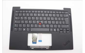 Lenovo 5M11N99438 C-Cover with keyboard, Italian, Black, Backlight, UK