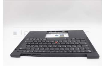 Lenovo 5M11N99438 C-Cover with keyboard, Italian, Black, Backlight, UK