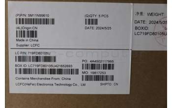 Lenovo 5M11N99610 C-Cover with keyboard, Icelandic, Black, Backlight, WWAN, UK