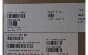 Lenovo 5M11N99654 C-Cover with keyboard, Swedish/Finnish, Black, Backlight, WWAN, UK