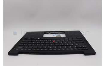 Lenovo 5M11N99682 C-Cover with keyboard, Ukraine, Black, Backlight, WWAN, US
