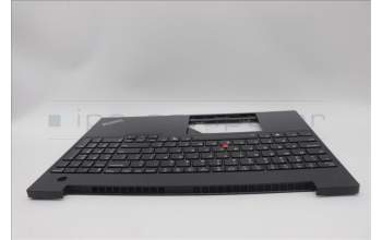 Lenovo 5M11N99839 C-Cover with keyboard, USA English, Black, Backlight, US