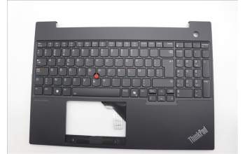 Lenovo 5M11N99849 C-Cover with keyboard, Belgian, Black, Backlight, UK