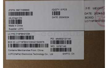 Lenovo 5M11N99849 C-Cover with keyboard, Belgian, Black, Backlight, UK