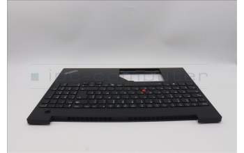 Lenovo 5M11N99857 C-Cover with keyboard, French, Black, Backlight, US