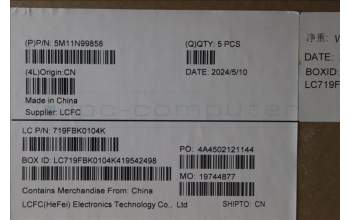 Lenovo 5M11N99858 C-Cover with keyboard, French, Black, Backlight, US