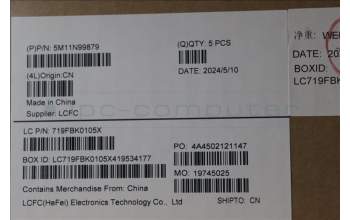 Lenovo 5M11N99879 C-Cover with keyboard, Portuguese, Black, Backlight, UK