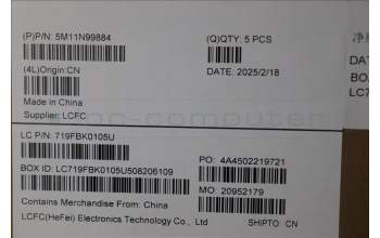 Lenovo 5M11N99884 MECH_ASM FRU KB CCV CZE/SLK BL(CHY)UK BK