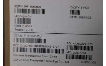 Lenovo 5M11N99909 C-Cover with keyboard, Icelandic, Black, Backlight, UK