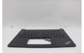 Lenovo 5M11N99955 C-Cover with keyboard, Belgian, Black, UK
