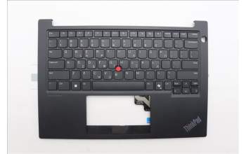 Lenovo 5M11N99975 C-Cover with keyboard, Greek, Black, US
