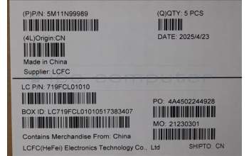 Lenovo 5M11N99989 MECH_ASM FRU NOR (CHY) UK BK