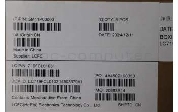 Lenovo 5M11P00003 C-Cover with keyboard, Czech Slovakian, Black, UK