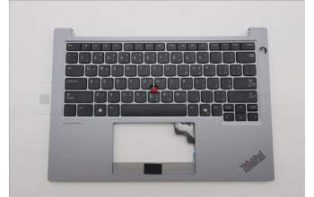 Lenovo 5M11P00085 C-Cover with keyboard, Arabic, Arctic Grey, US