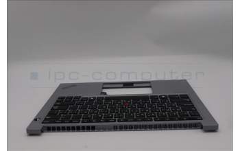Lenovo 5M11P00087 C-Cover with keyboard, Arabic, Arctic Grey, US