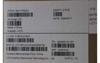 Lenovo 5M11P32331 C-Cover with keyboard, Danish, Black, Backlight, UK