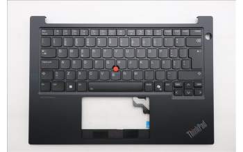 Lenovo 5M11P32400 C-Cover with keyboard, Portuguese, Black, Backlight, UK