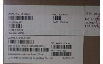 Lenovo 5M11P32420 C-Cover with keyboard, Czech Slovakian, Black, Backlight, UK