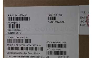 Lenovo 5M11P32432 C-Cover with keyboard, Swedish/Finnish, Black, Backlight, UK